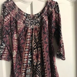 Lucky Brand Smocked Off the Shoulder Top